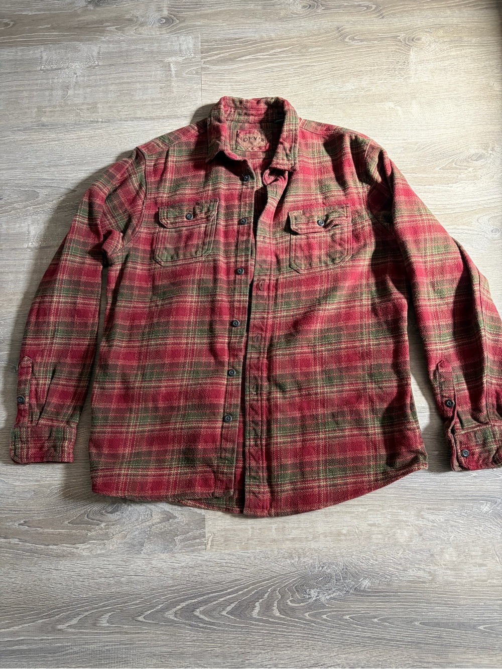 Men's Orvis Plaid Flannel Shirt